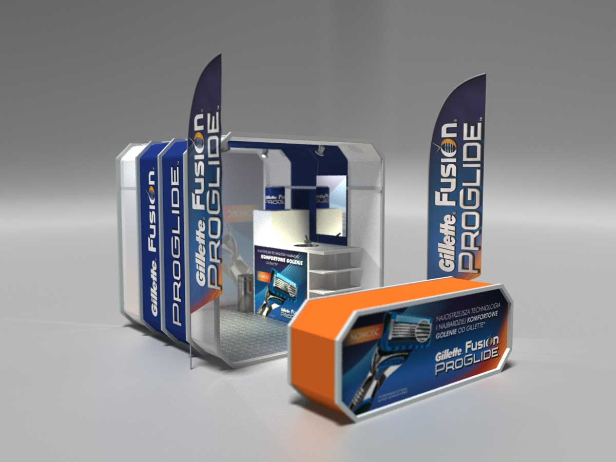 Mobilný stánok Gillette