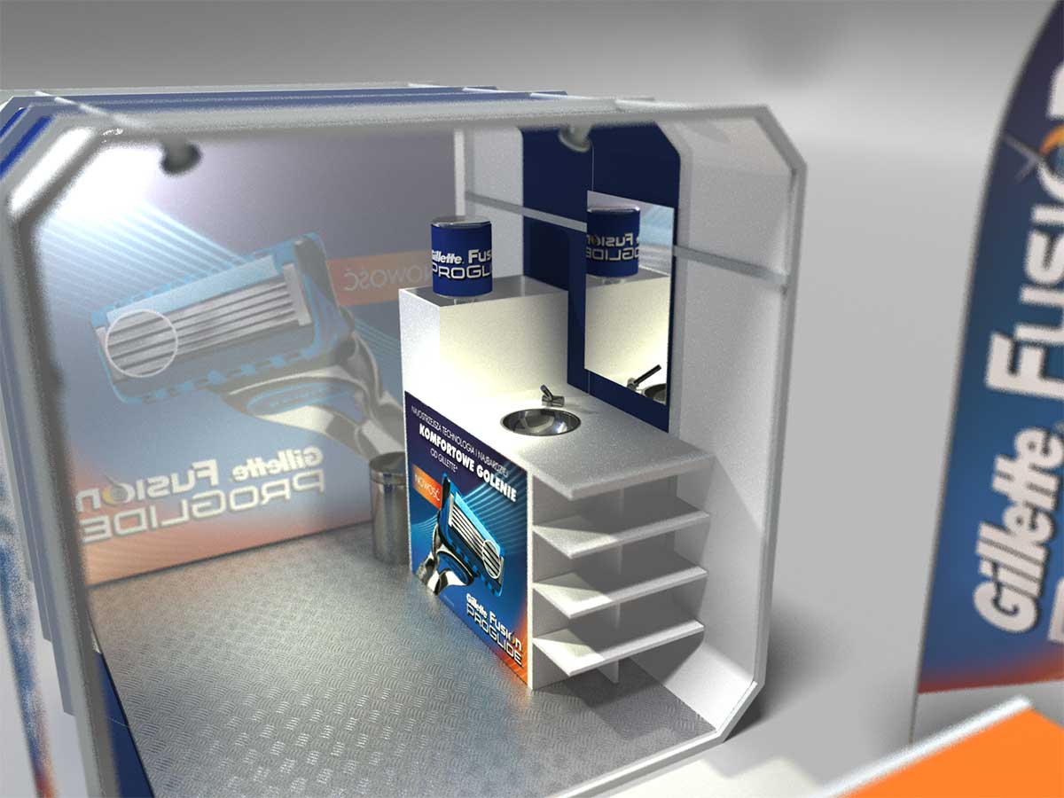 Mobilný stánok Gillette