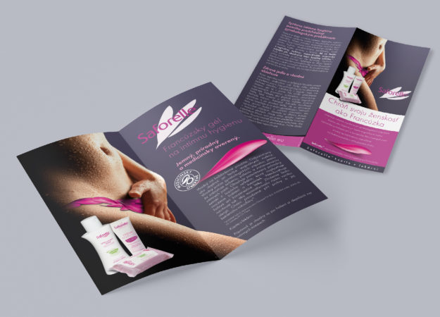 Nami vytvorený vizuál Saforelle na brožúre